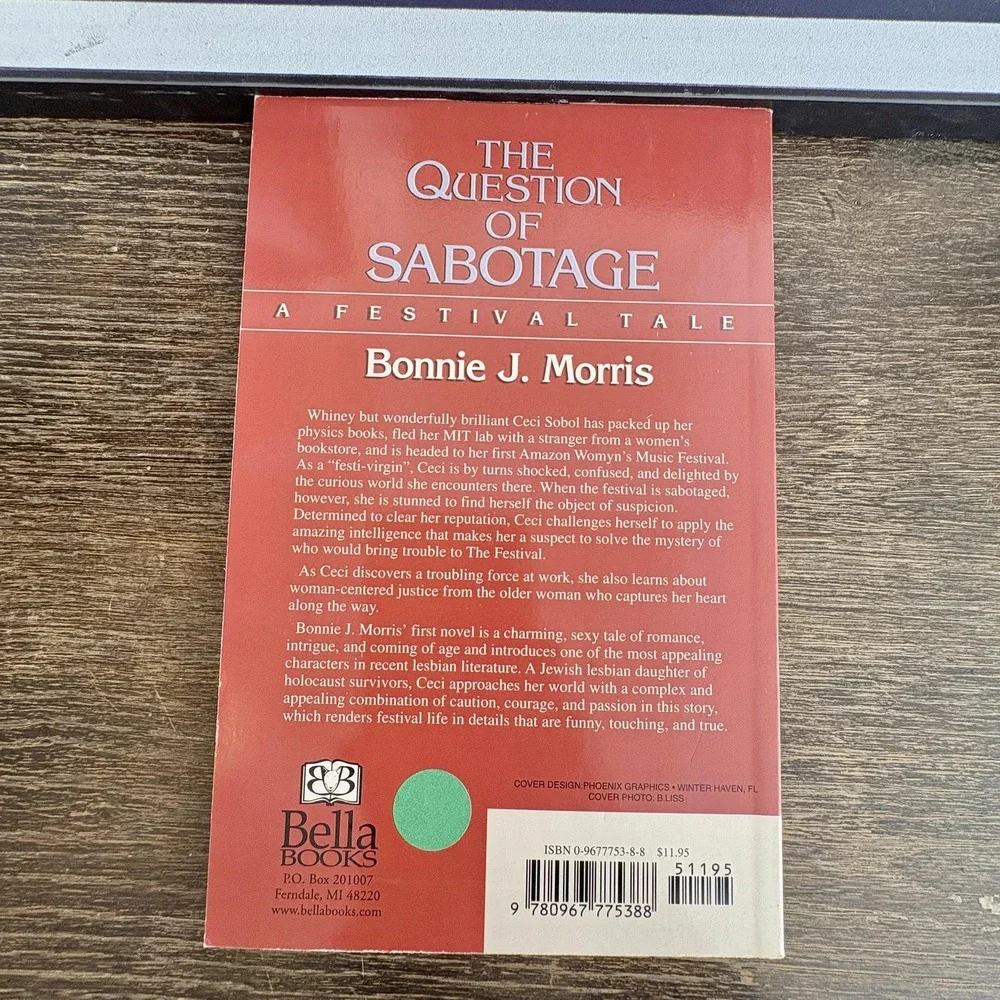 The Question Of Sabotage Bonnie J Morris‎ Lesbian Festival Romance Paperback